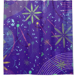 Purple Twilight Party シャワーカーテン