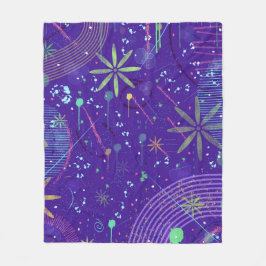 Purple Twilight Party フリースブランケット