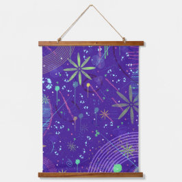 Purple Twilight Party 吊り下げ型タペストリー