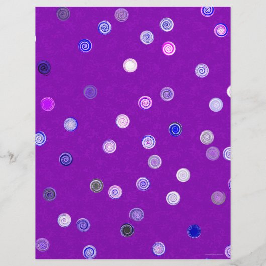 Purple Twisty Polka Dot Spiral 2-Sided Scrap Paper (裏面)
