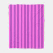 Purple Two Tone Stripes  フリースブランケット (正面)