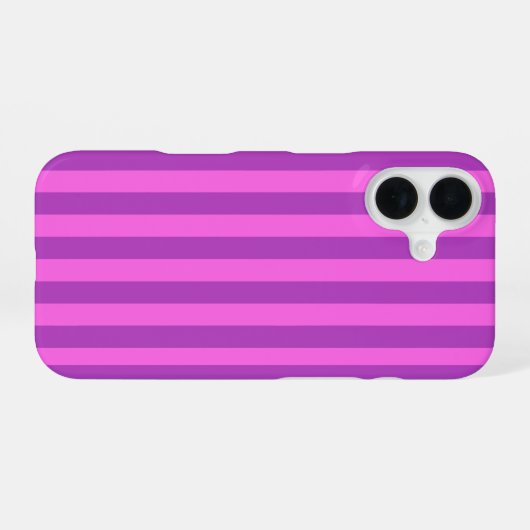 Purple Two Tone Stripes  iPhone 16ケース (裏面横)