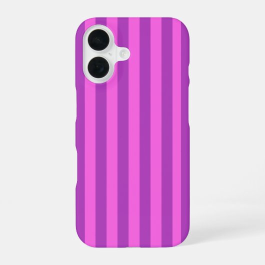 Purple Two Tone Stripes  iPhone 16ケース (裏面)