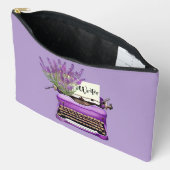 Purple Typewriter Writer アクセサリーポーチ (見開き)