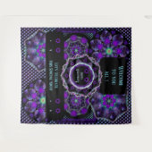 Purple umbrella & hearts .7 タペストリー (正面(横))