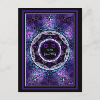 Purple umbrella & hearts.7 ポストカード