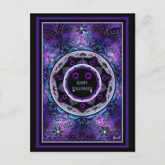 Purple umbrella & hearts.7 ポストカード (正面)