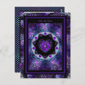 Purple umbrella & Hearts .7 ポストカード (正面/裏面)