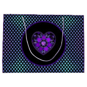 Purple umbrella & hearts .7 ラージペーパーバッグ (裏面)