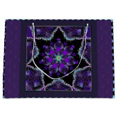 Purple umbrella & hearts .7 ラージペーパーバッグ (正面)