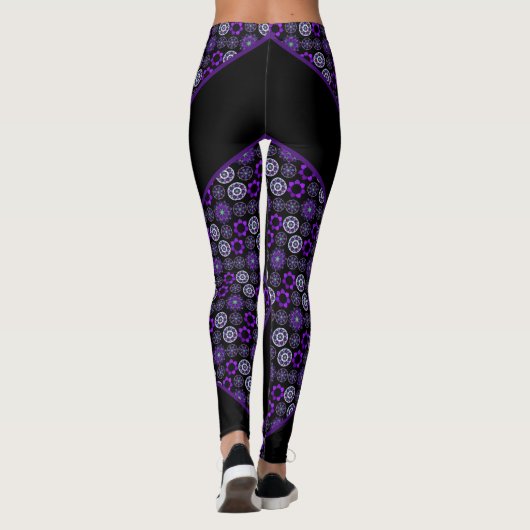 purple umbrella & hearts.7 Leggings レギンス (裏面)