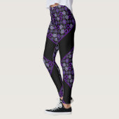 purple umbrella & hearts.7 Leggings レギンス (左)