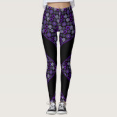 purple umbrella & hearts.7 Leggings レギンス (正面)