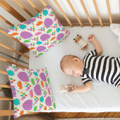 Purple Umbrellas with Clouds and Raindrops クッション