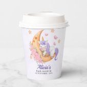 Purple Unicorn Baby Shower Girl 紙コップ (裏面)