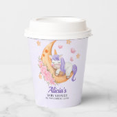 Purple Unicorn Baby Shower Girl 紙コップ (正面)