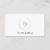 Purple Unicorn Bust Diaper Raffle エンクロージャーカード (正面)
