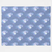 Purple Unicorn Dream フリースブランケット (正面(横))