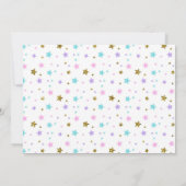 Purple unicorn tea birthdayの招待状 サンキューカード (裏面)