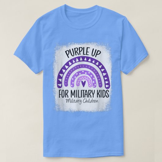 Purple Up For Military Kids Military Child Month R Tシャツ (デザイン正面)