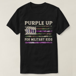 Purple Up For Military Kids - USA フラッグ Tシャツ   S