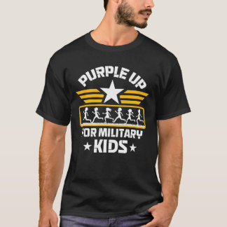 Purple Up For Military  Little Heroes Childpur boy Tシャツ