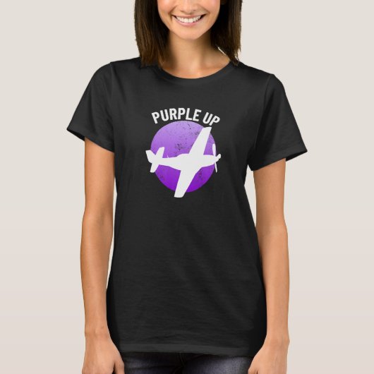Purple Up P51 Mustang Military Kids boys P 51 Purp Tシャツ (正面)