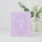 Purple Victorian Wedding Table Number Sign (スタンド正面)