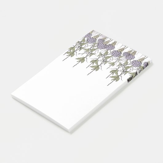 Purple Vines Notepad ポストイット (アングル)