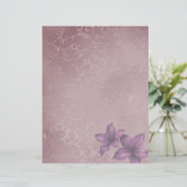 Purple Vintage Floral Scrapbook Paper – Soft Lilac (スタンド正面)
