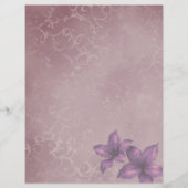 Purple Vintage Floral Scrapbook Paper – Soft Lilac (正面)