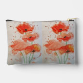 Purple Viola Watercolor Flower Girls Name Pansy アクセサリーポーチ (裏面)