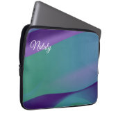 Purple violetミニマリストと名前Electronicsバッグ ラップトップスリーブ (正面右)