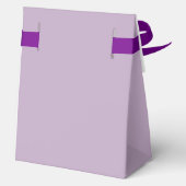 Purple Violet Lavender Lilac Modern Wedding フェイバーボックス (裏面)