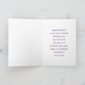 Purple Violets | お友達のお誕生日おめでとう カード (内部)
