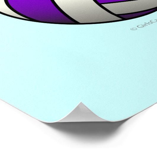 Purple Volleyball ポスター (角)