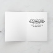 Purple Volleyball Coach Team Appreciation サンキューカード (内部)