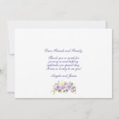 Purple Waterカラーフローラ結婚の写真 サンキューカード (裏面)