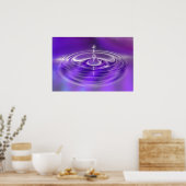 Purple Water Drop Poster ポスター (キッチン)
