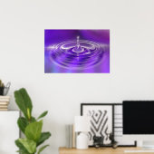 Purple Water Drop Poster ポスター (ホームオフィス)
