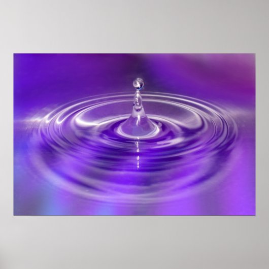 Purple Water Drop Poster ポスター (正面)