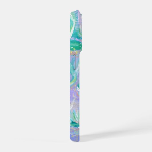 Purple Water Lilies Phone Case iPhoneケース (右側面)