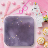 Purple watercolor ペーパープレート (パーティー)