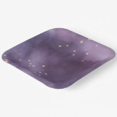 Purple watercolor ペーパープレート (傾斜あり)