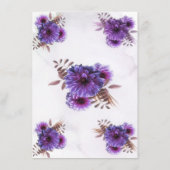 Purple Watercolor Chrysanthemum Wedding  メニュー (裏面)