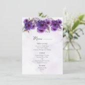 Purple Watercolor Chrysanthemum Wedding  メニュー (スタンド正面)