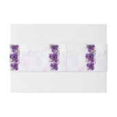 Purple Watercolor Chrysanthemum Wedding 招待状ベリーバンド (裏面例)