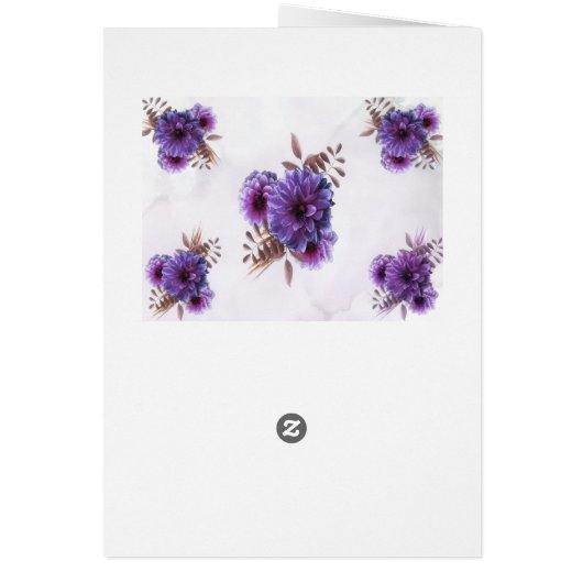 Purple Watercolor Chrysanthemum Wedding Thank You (裏面)