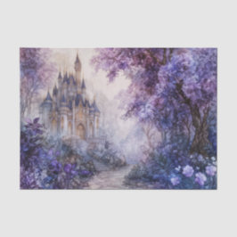Purple Watercolor Ethereal Fantasy Castle 薄葉紙