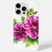 Purple Watercolor Flower Illustration Case-Mate iPhoneケース (裏面)